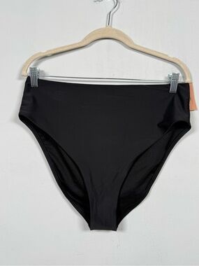 Shade & Shore Black Swim Bikini Bottom, Size L